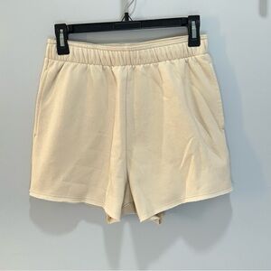 NWOT! DSG Cream Beige Khaki Tan Boyfriend Fleece Shorts Small Lounge Casual